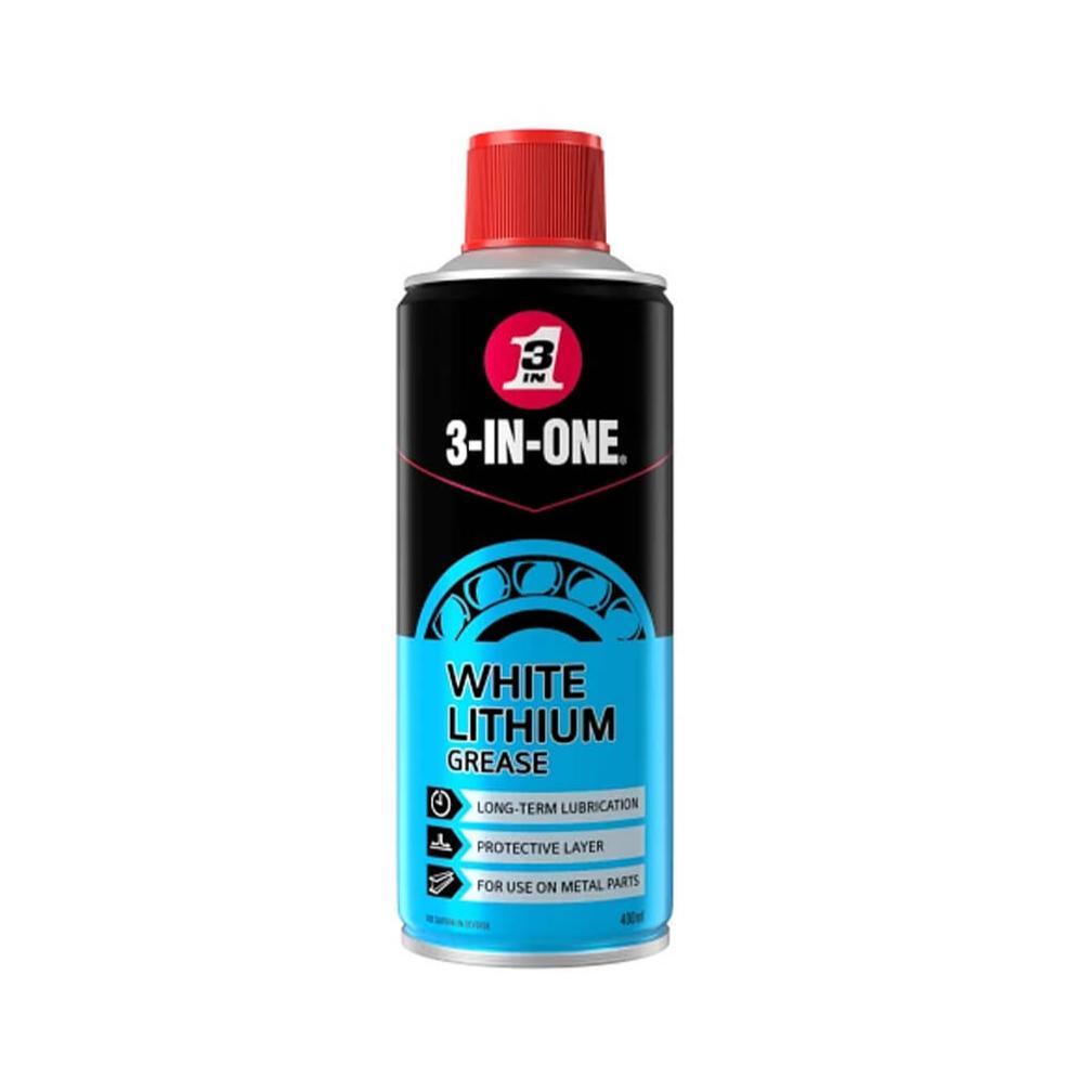 3 - IN - ONE White Lithium Spray Grease 400ml - The ToolBox Scotland