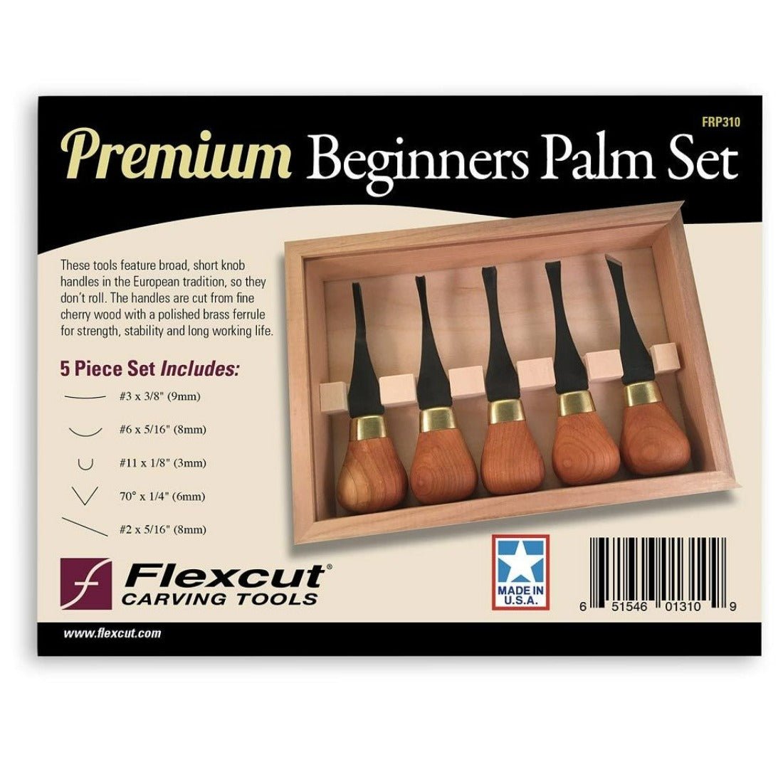 Flexcut 5pc Premium Beginner's Palm Set FRP310 - The ToolBox Scotland