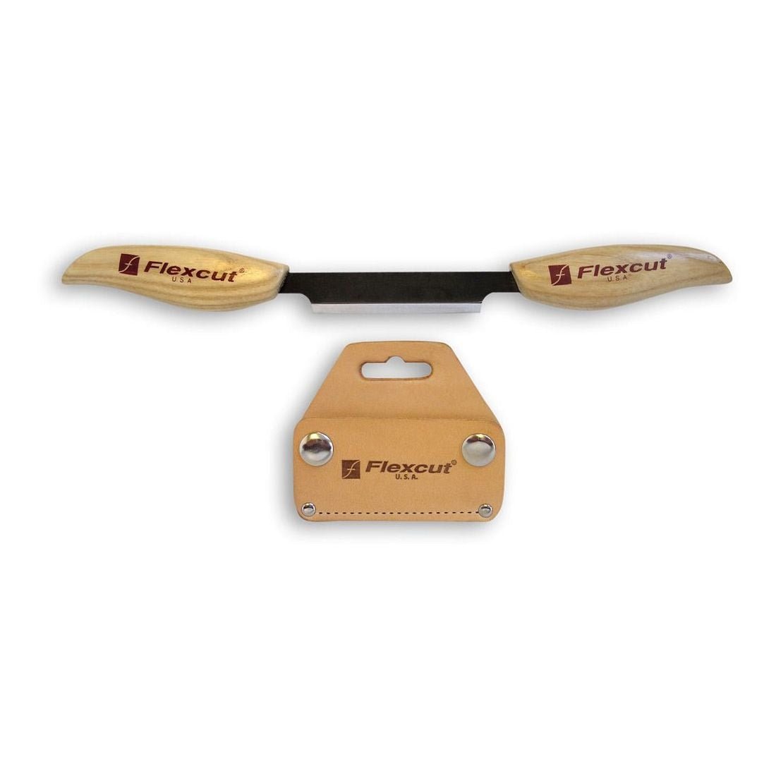 Flexcut KN25 Draw Knife With Sheath 75mm - The ToolBox Scotland