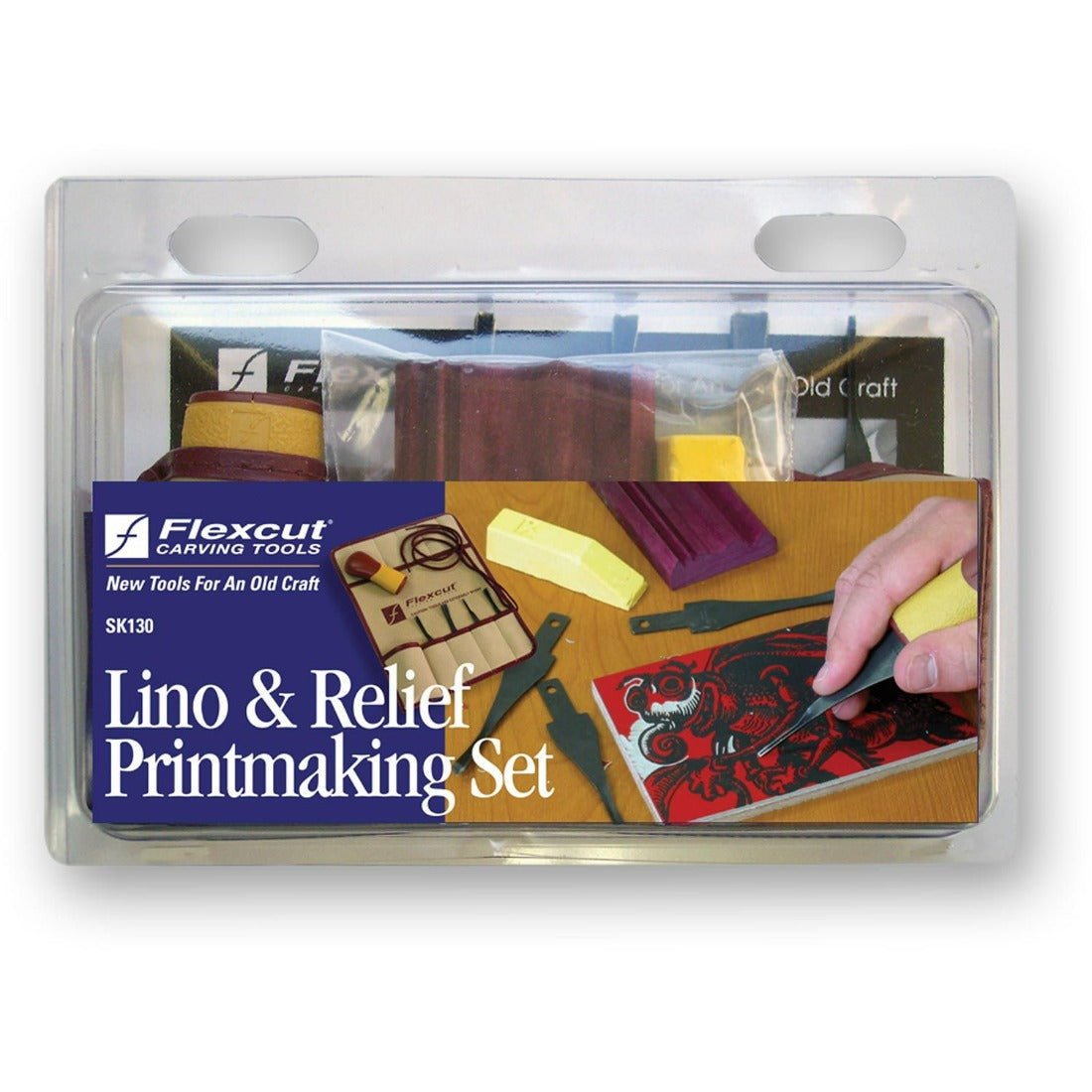 Flexcut Lino & Printmaking Set SK130 5pc - The ToolBox Scotland