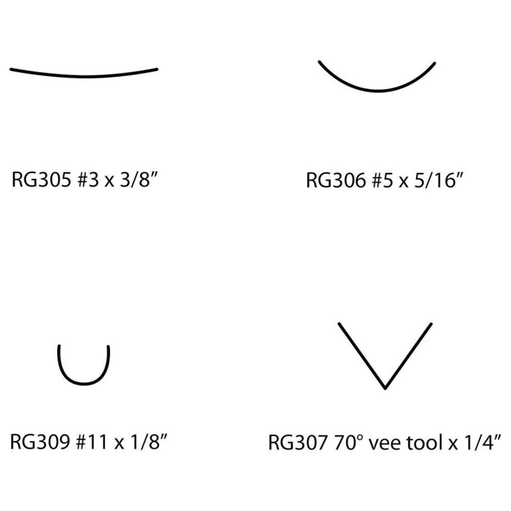Flexcut RG310 4 Piece Power Carving Detail Gouge Set - The ToolBox Scotland