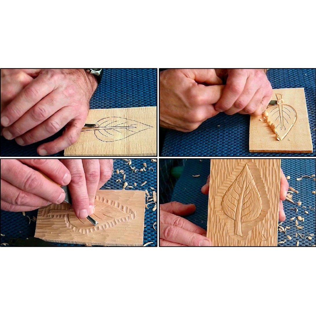 Flexcut SK111 Beginner 2 - Blade Craft Carver Set + Slipstrop - The ToolBox Scotland