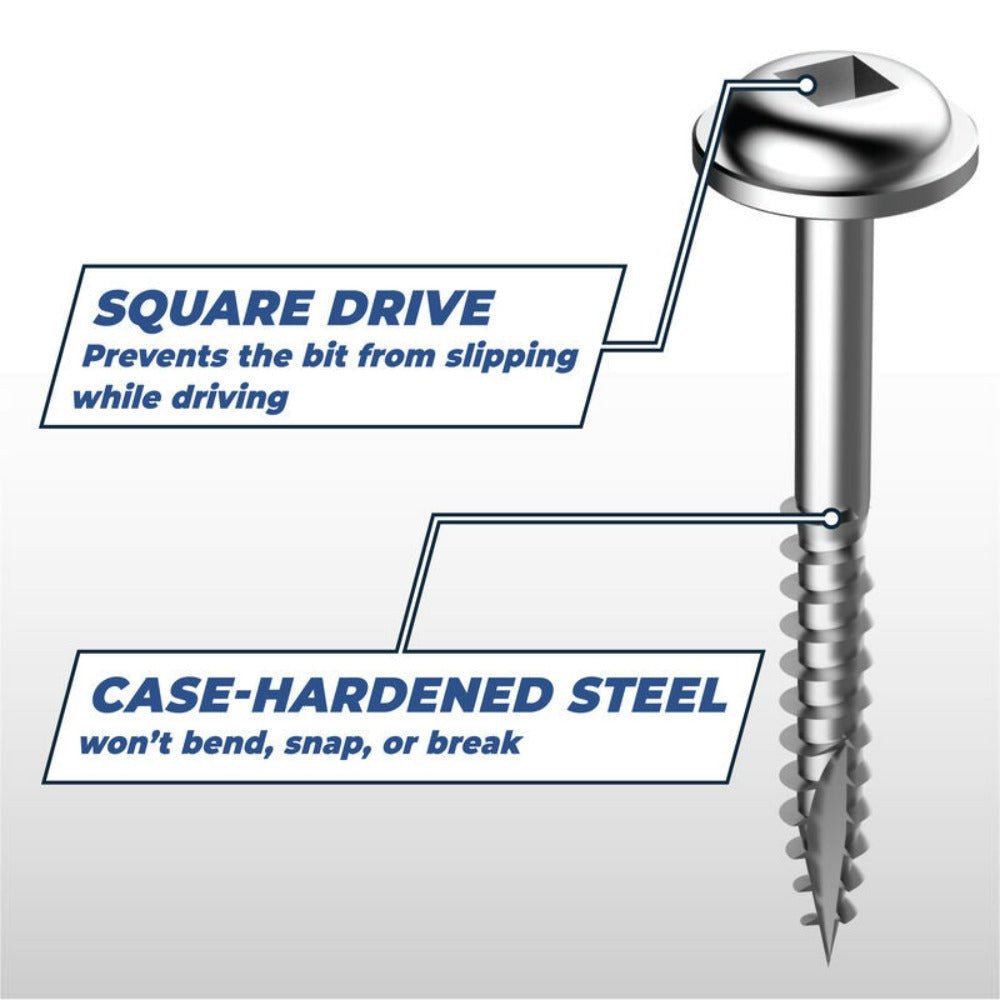 Kreg 305 Stainless Steel Pocket Screws Washer Head - The ToolBox Scotland