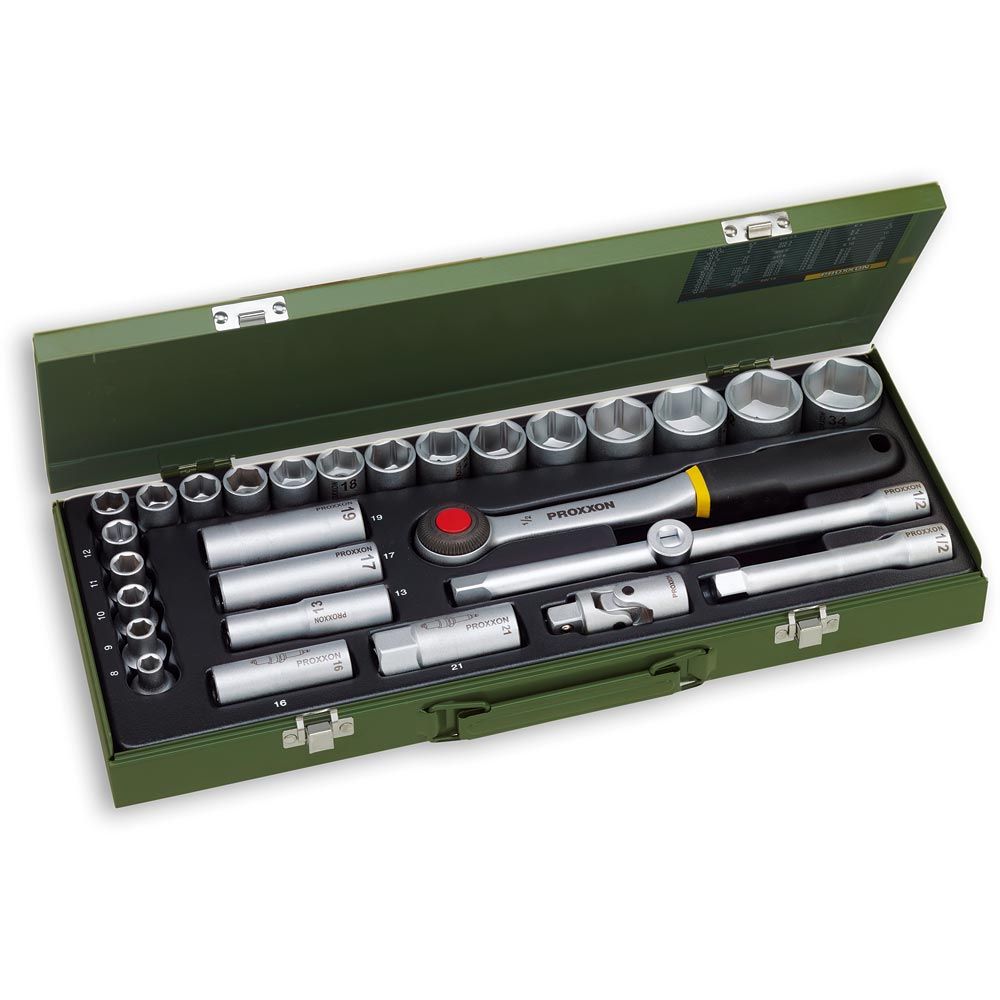 Proxxon Industrial 29pc Socket Set 1/2" Drive - The ToolBox Scotland