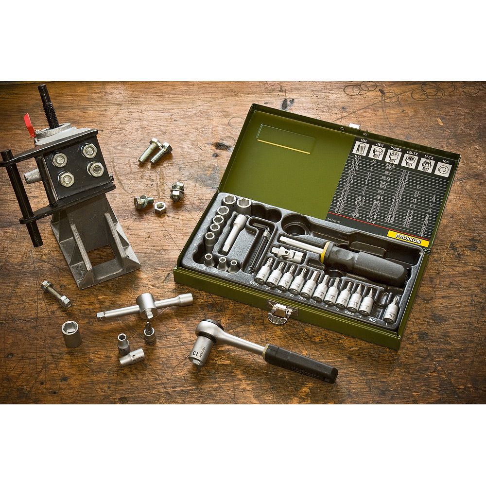 Proxxon Industrial 36pc Precision Engineer's Socket Set 1/4 inch Drive  - The ToolBox Scotland
