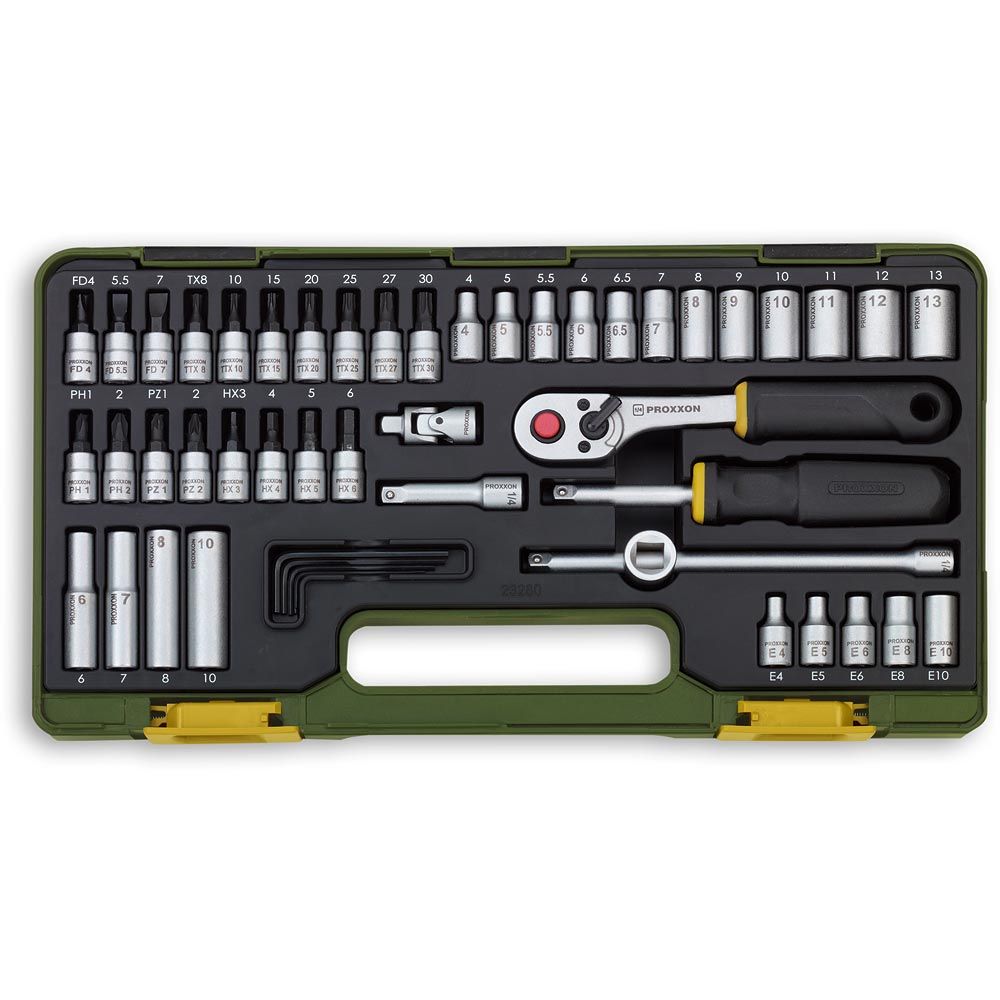 Proxxon Industrial 49pc Precision Socket Set 1/4 inch Drive - The ToolBox Scotland