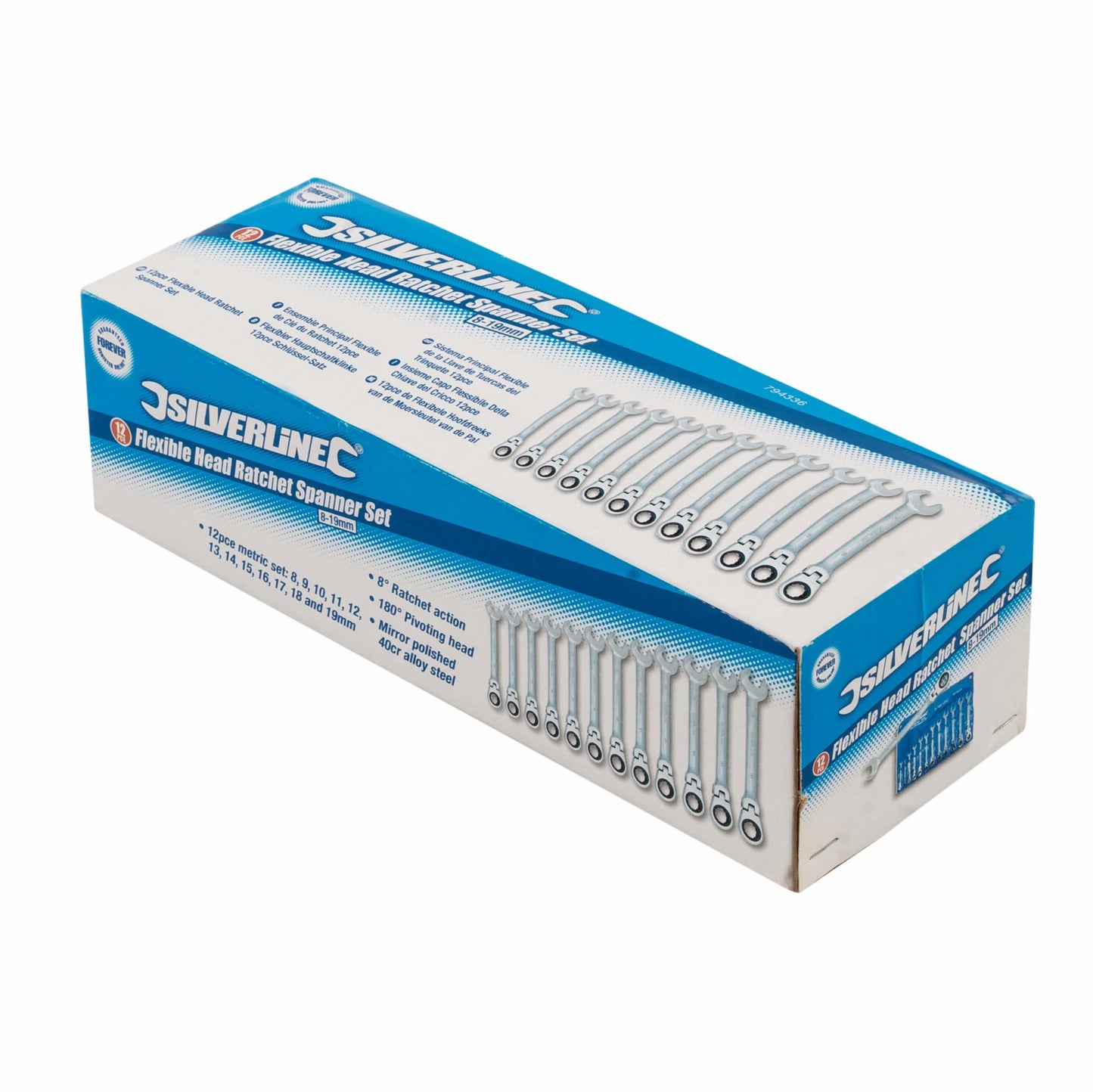 Silverline Flexible Head Ratchet Spanner Set 12pce - The ToolBox Scotland