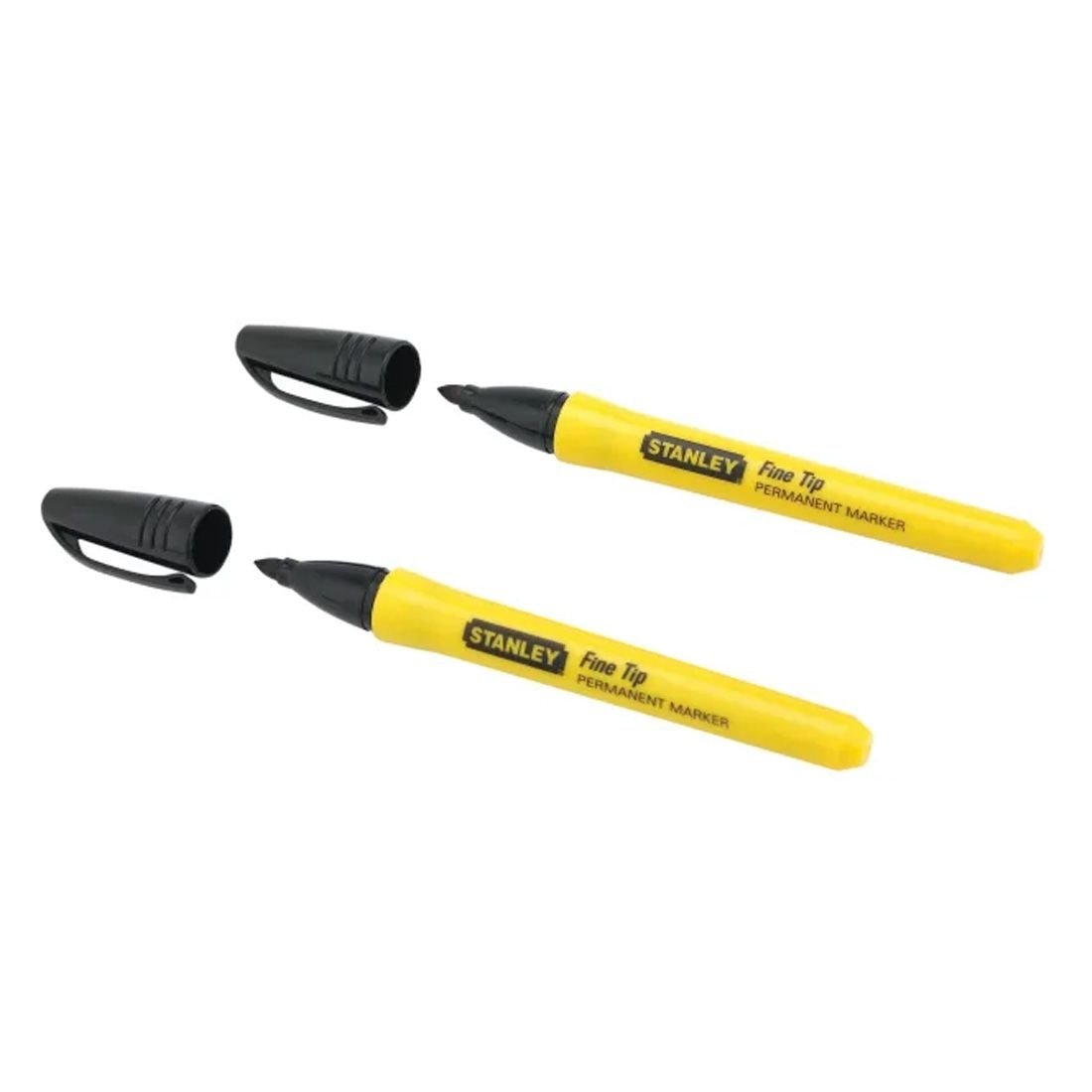 Stanley Marker Pen Fine Tip Black 2 pack - The ToolBox Scotland