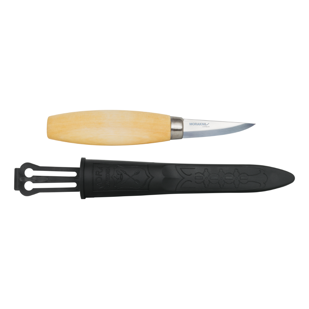 Mora 120C Carving Knife 49mm Carbon and plastic sheath with belt loop