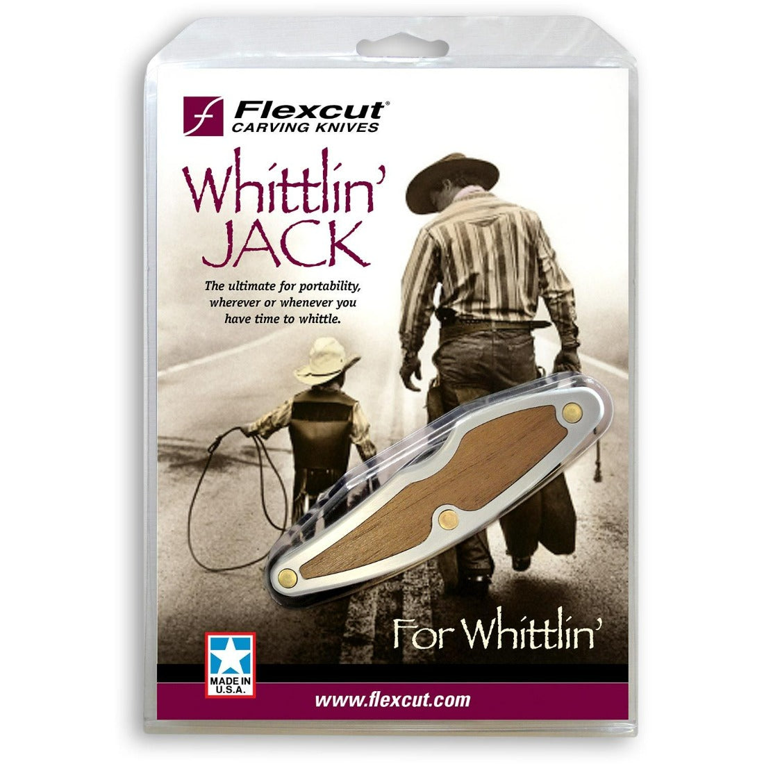 Flexcut Whittlin' Jack JKN88 shown in it's retail packaging