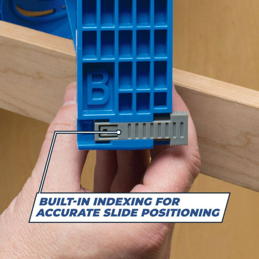 Kreg Drawer Slide Jig KHI-SLIDE showing image as both slides are individually marked as A and B