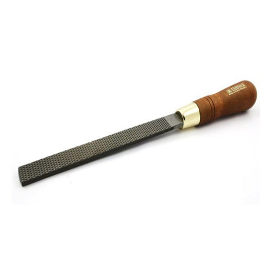 Narex 200mm Fine Cut Flat Rasp with brass ferule and hornbeam wood handle