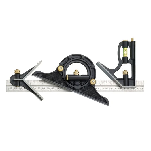 Fisher Combination Square - 12in/300mm Protractor Set