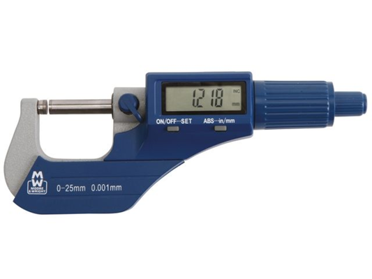 Moore & Wright MW200-01DBL Digital External Micrometer