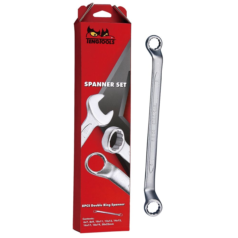 Teng Tools offset 11 Piece Double Ring Spanner Set 6-32mm