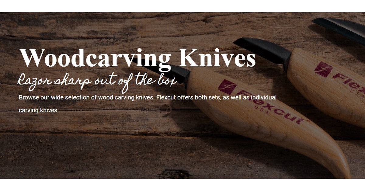 Flexcut wood carving knives and sharpening accessories