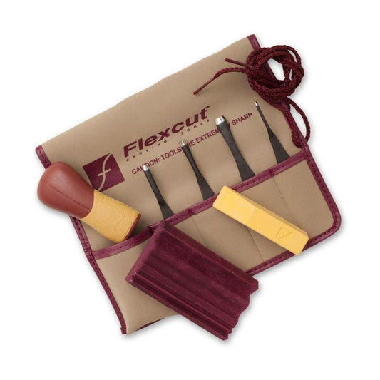 Flexcut Lino & Printmaking Set SK130 5pc - The ToolBox Scotland