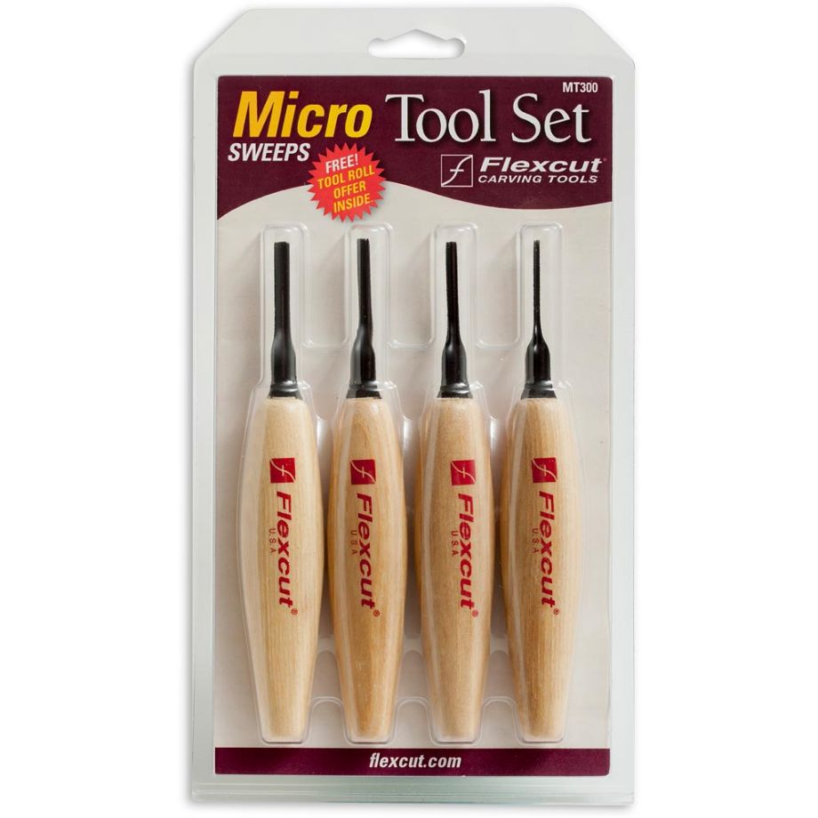 Flexcut MT300 4pc Micro Sweep Tool Set - The ToolBox Scotland