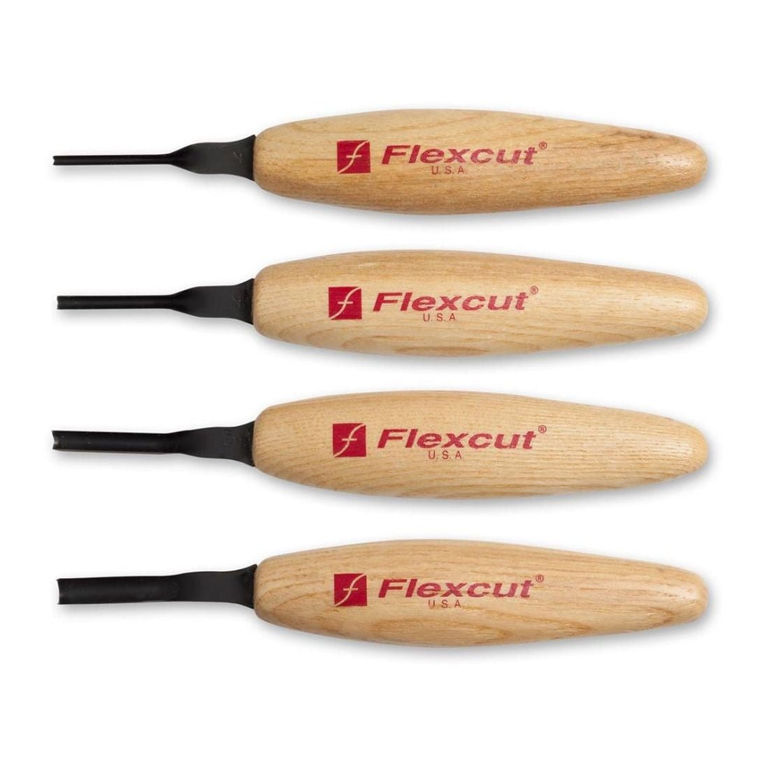 Flexcut MT500 4pc Deep U-Gouge Micro Tool Set - The ToolBox Scotland