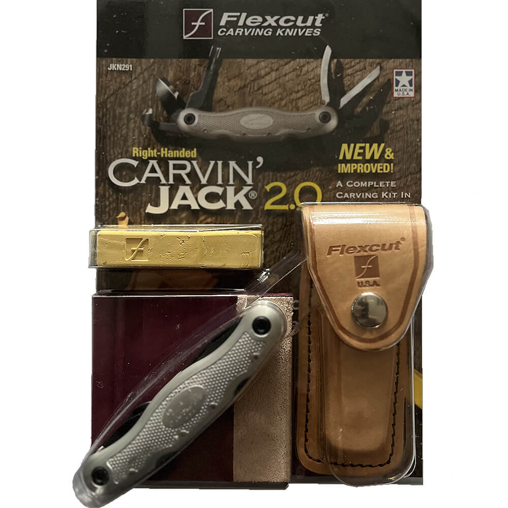 Flexcut Right Hand Carvin' Jack 2.0 + Slipstrop and Leather Holster - The ToolBox Scotland