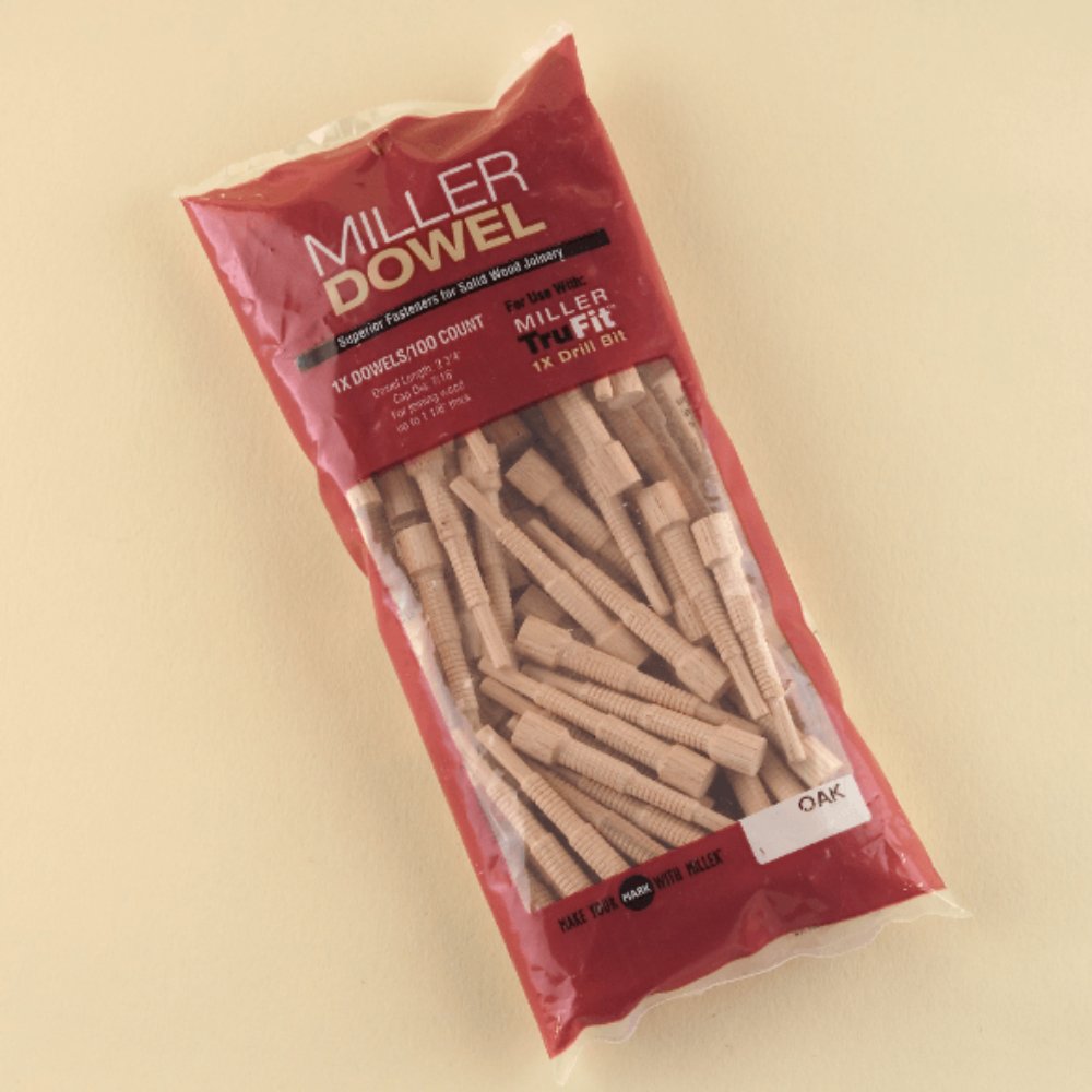 Miller 1x Joinery Standard Dowels Oak 100pk - The ToolBox Scotland