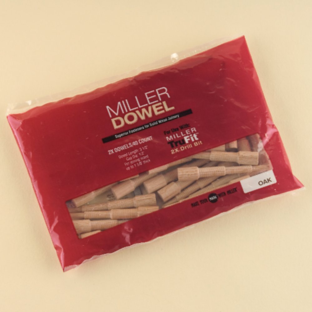 Miller 2x Large Dowels Oak 40pk - The ToolBox Scotland