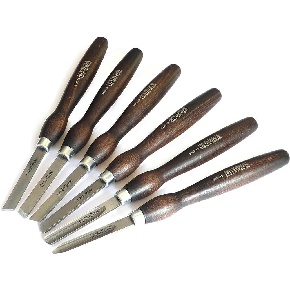 Narex Woodturning Lathe Chisels Set of 6pc NAR - 859503 - The ToolBox Scotland