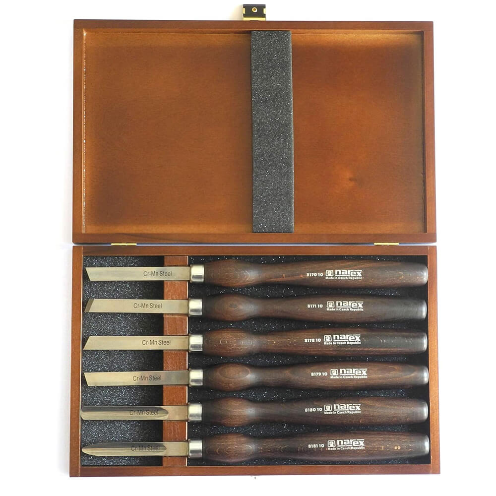 Narex Woodturning Lathe Chisels Set of 6pc NAR - 859503 - The ToolBox Scotland