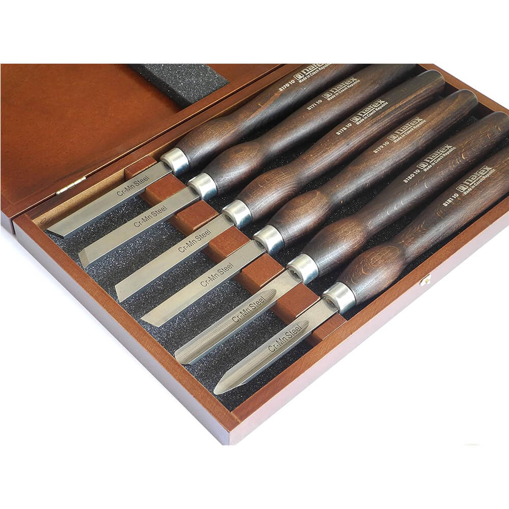 Narex Woodturning Lathe Chisels Set of 6pc NAR - 859503 - The ToolBox Scotland