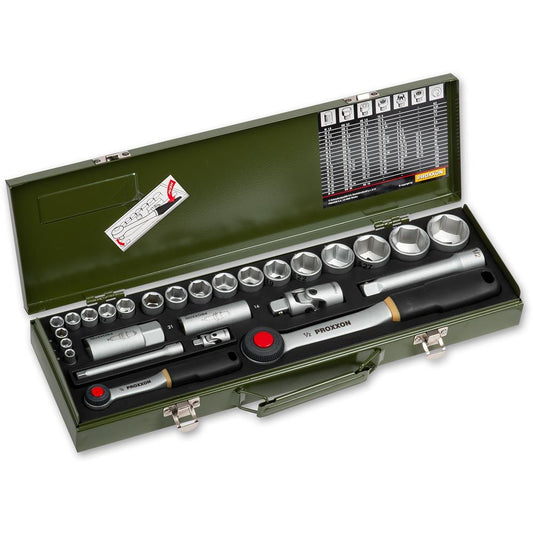 Proxxon Industrial 27pc Automotive Socket Set 1/4" and 1/2" Drives - The ToolBox Scotland