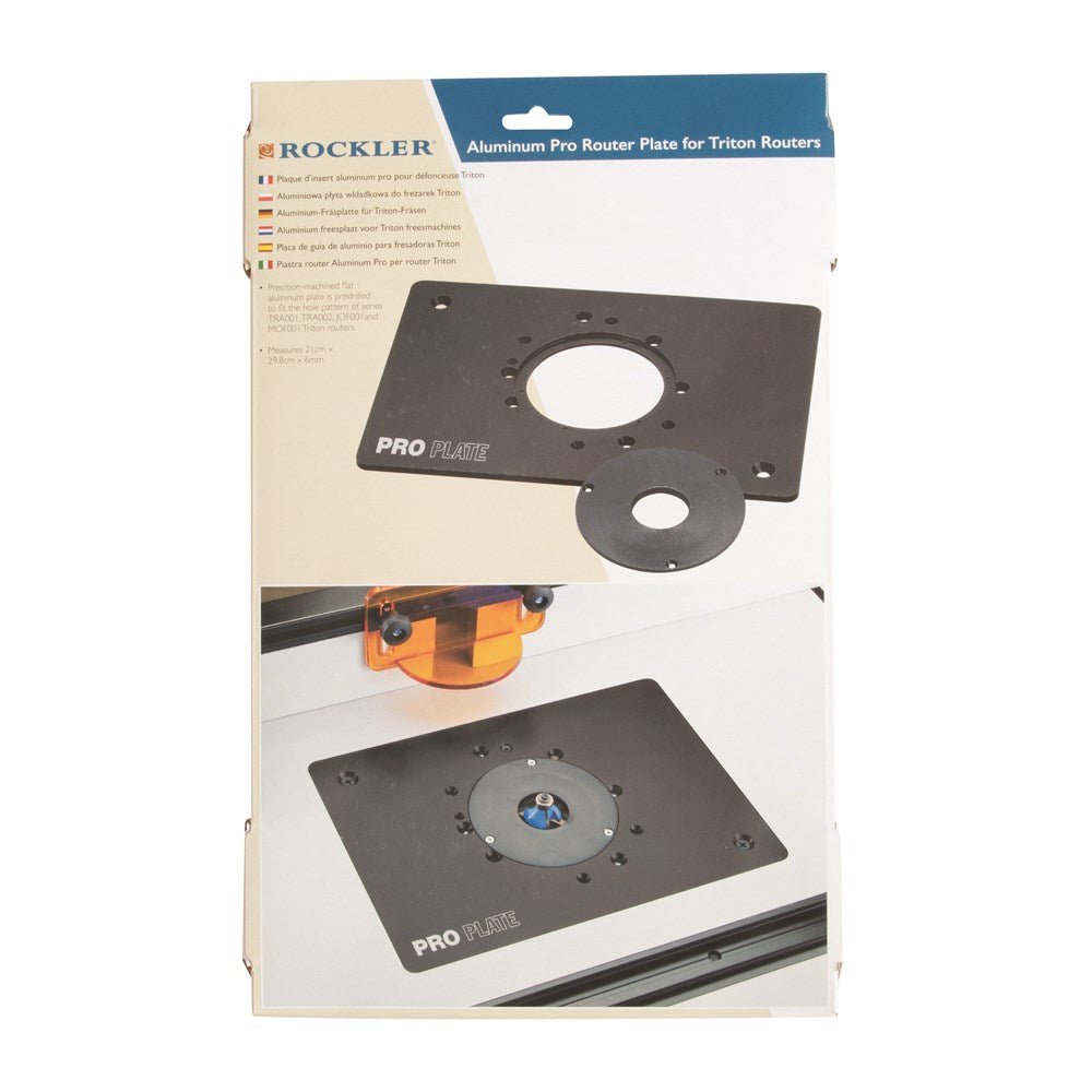 Rockler Aluminium Pro Router Plate for Triton Routers - The ToolBox Scotland