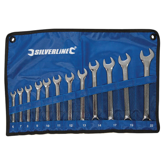 Silverline Combination Spanner Set 12pce 6 - 22mm - The ToolBox Scotland