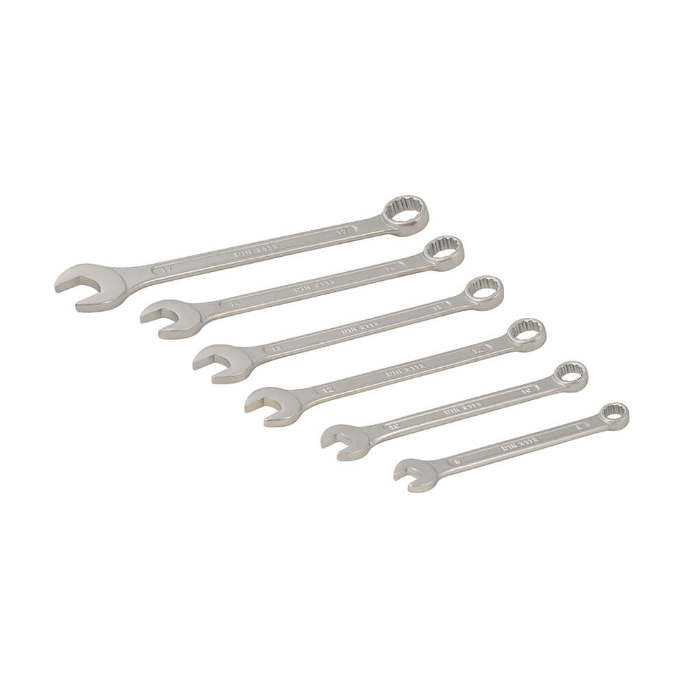 Silverline Combination Spanner Set 6pce 8 - 17mm Metric - The ToolBox Scotland