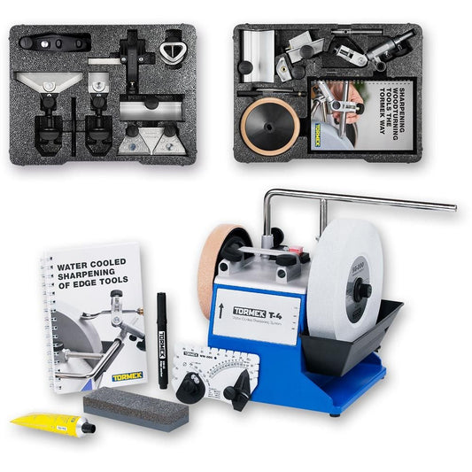 Tormek T - 4 Sharpening System With HTK - 906 Hand Tool & TNT - 808 Woodturner's Kits - The ToolBox Scotland