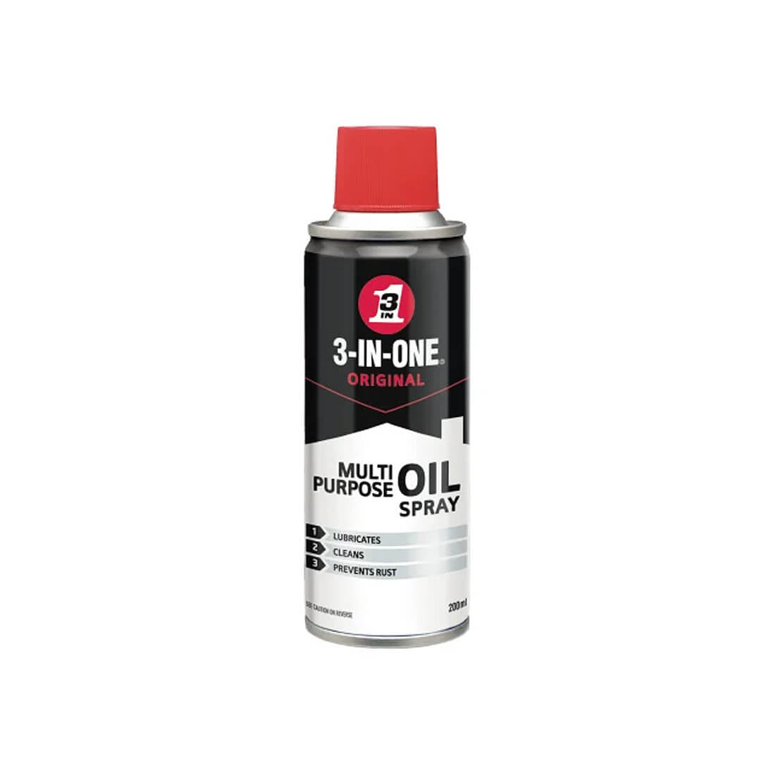 Spray can of 3-IN-ONE Oil Aerosol Can 200ml, lubricates, cleans and prevents rust