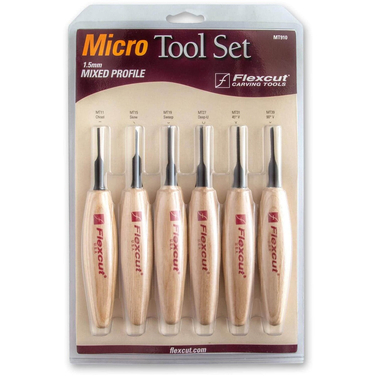picture showing the set of 6 micro 1.5mm with various carving tips in there packaging