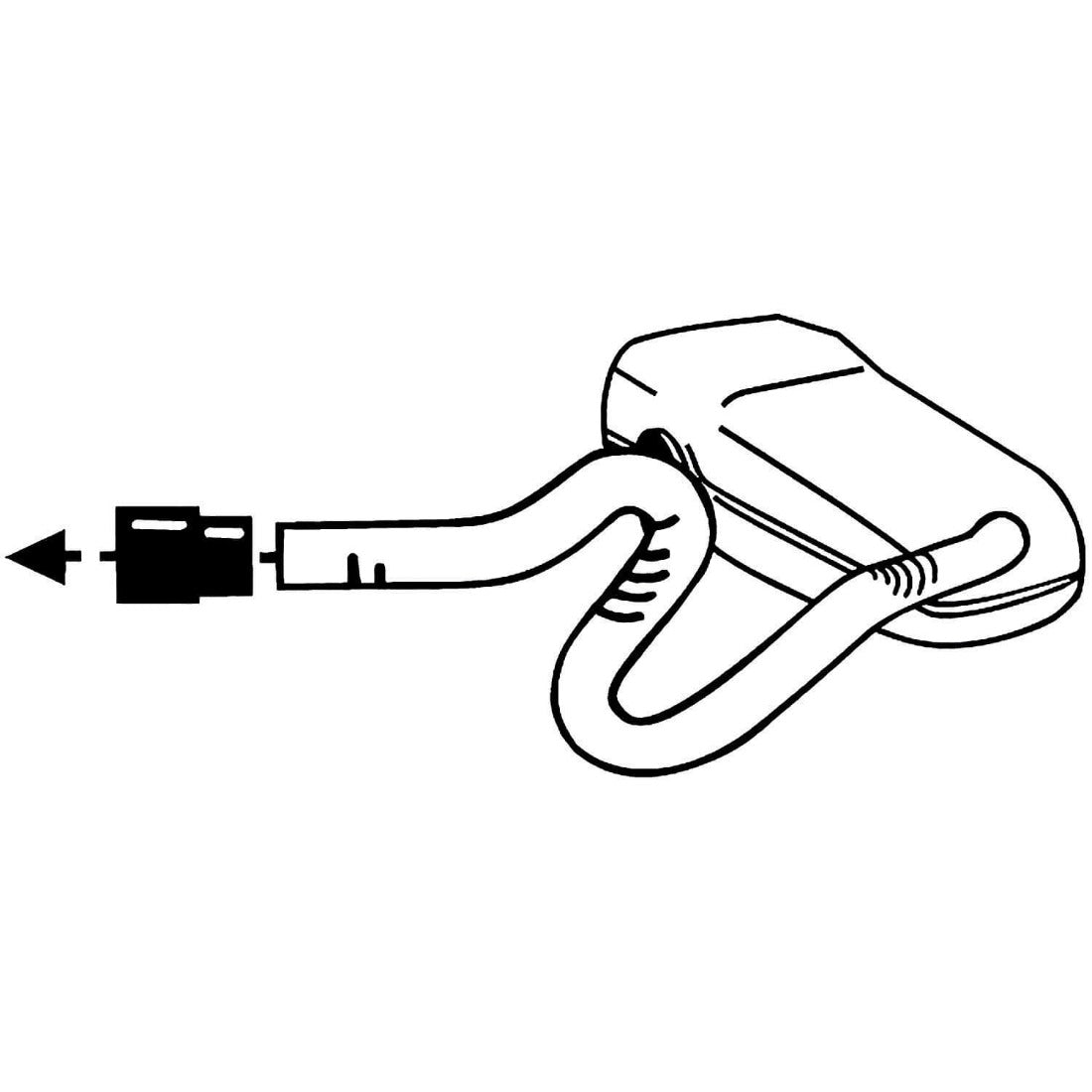 image showing a drawing of a cyclinder type vacuum and adaptor to fix onto the Proxxon Micro Shaper MP400