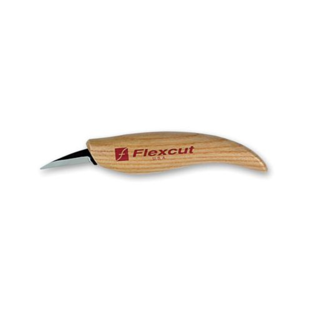 picture of the fixed wooden handled Flexcut KN13 Detail Knife with a 38mm length blade