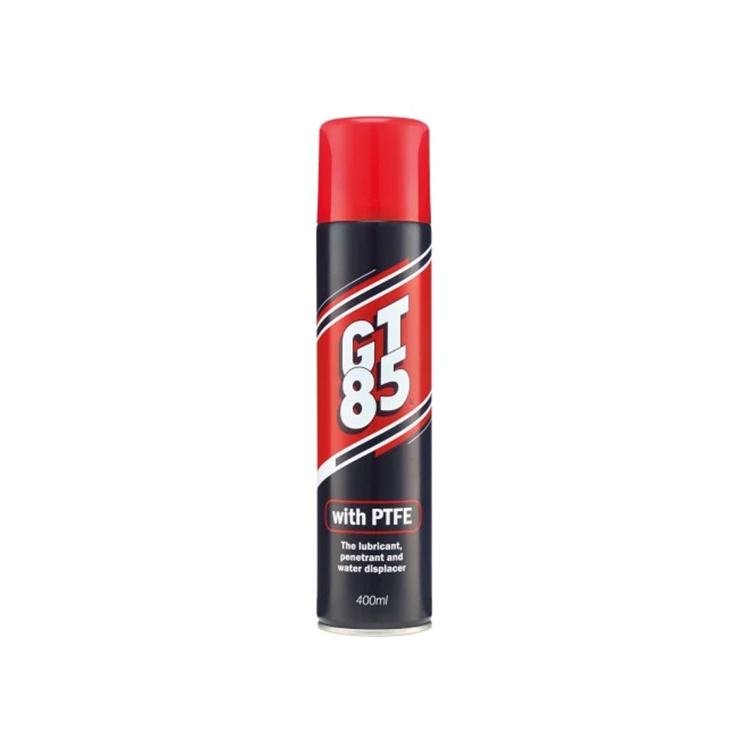 Spray can of GT85 Lubricant PTFE Aerosol 400ml which lubricates and is a penetrant