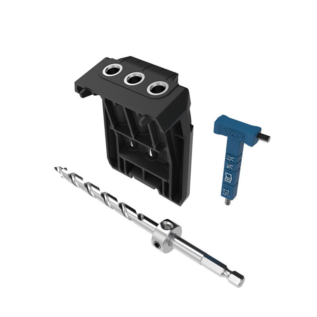 Kreg Jig Pocket-Hole Jig 720 Micro Drill Guide Kit, kit includes stepped drill bit with depth collar. and hex key which has depth markings for speedy set up