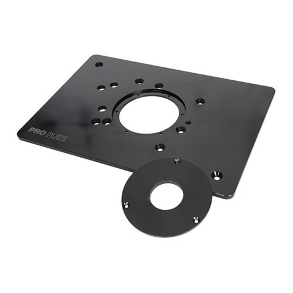 Rockler Aluminium Pro Router Plate for Triton Routers pre - drilled and isnert plate