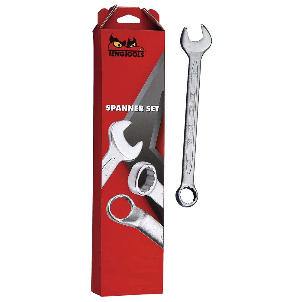 Teng Tools Loose Spanner Set Combination 12 pcs sizes 8 to 22mm
