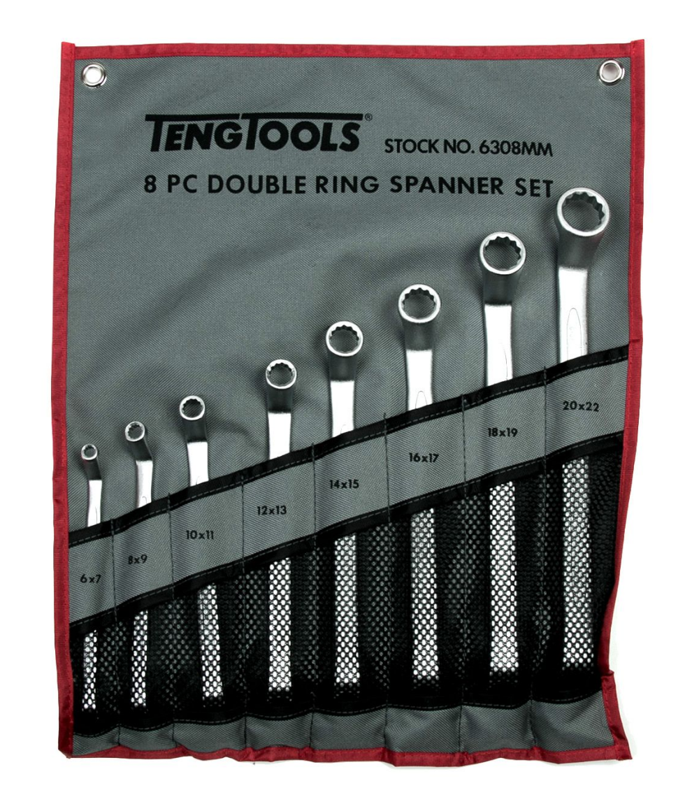 Teng Tools Spanner Set Double Ring MM 8pcs