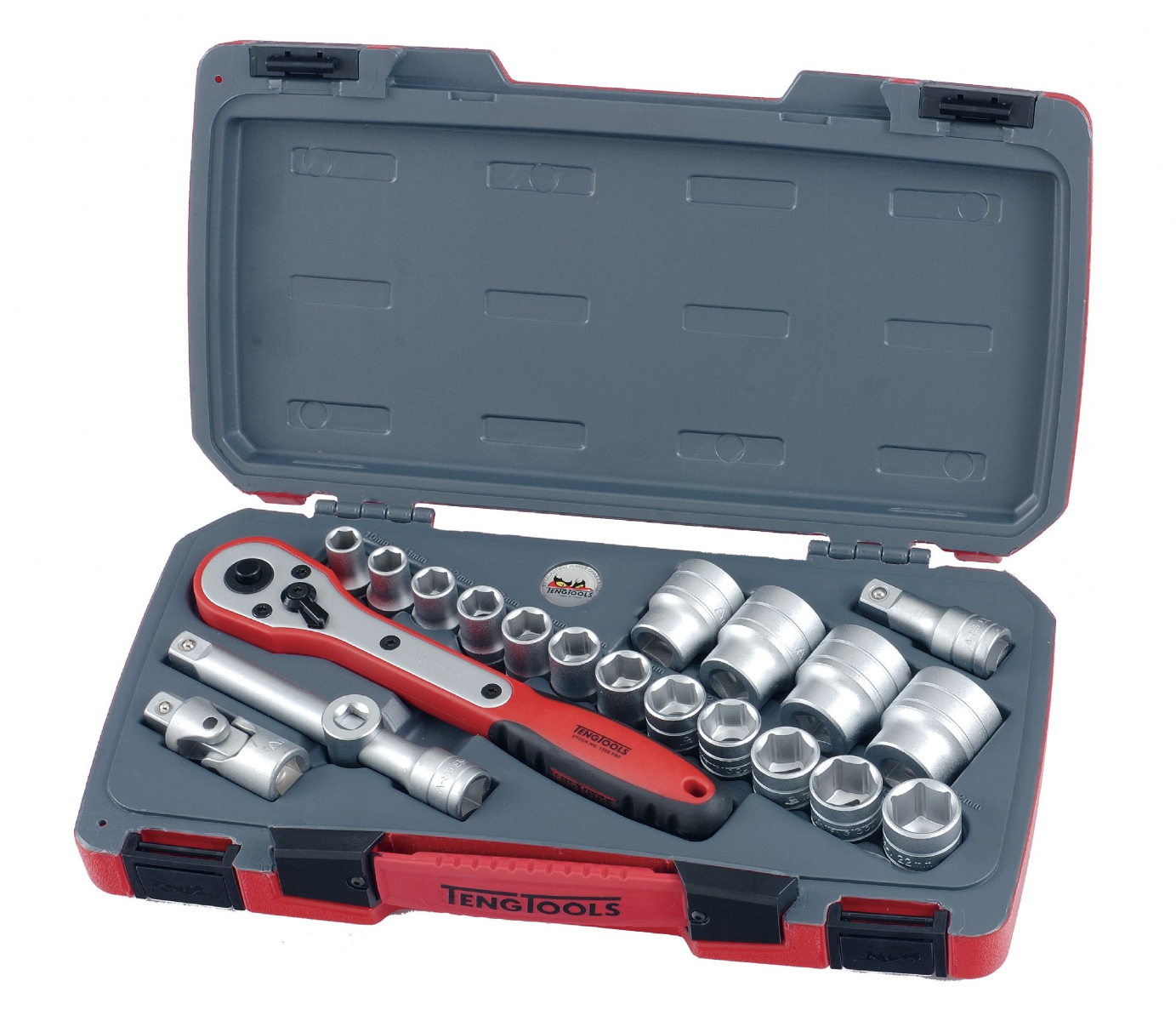 Teng Tools T1221-6 21 Piece 1/2" Drive 6 point Socket Set in storage case